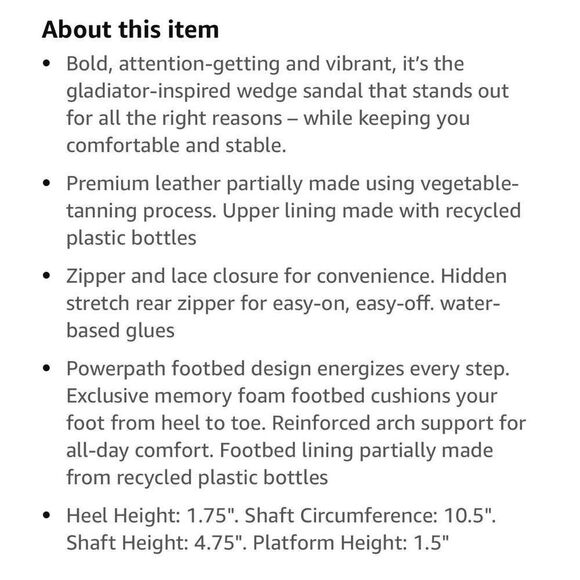 Earth Origins Kendra Kamilla - Lace up WEDGE - NEW in Box , sz 7 Wide - Picture 8 of 9